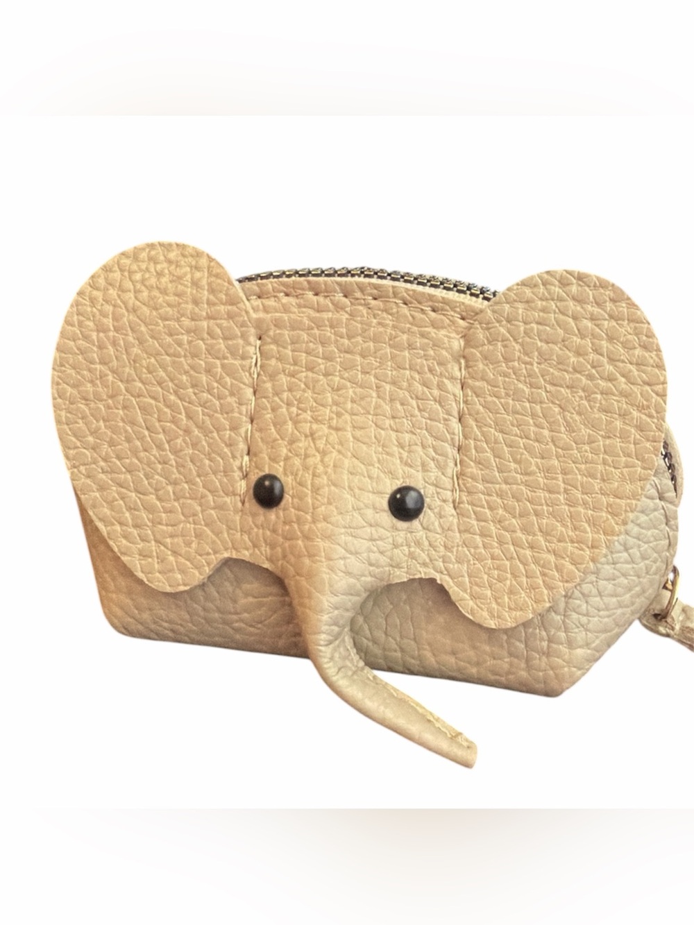 Elephant Wristlet Coin Purse -  beige